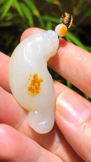 简瑶孤品大师工和田玉羊脂玉旺财吊坠十二生肖狗挂件男女羊脂玉狗项坠