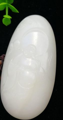 新品和田玉籽料白玉挂件佛公吊坠苏工