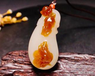 叫板红皮白肉的红糖白肉!和田玉糖白料俏色巧雕"代代数钱"!